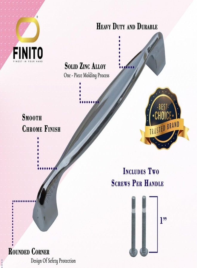 FINITO مجموعة FINITO من قطعتين، مقبض مطلي بالكروم مقاس 7 بوصات للأدراج، مقابض للخزائن، مقابض للأبواب - FH1298C2 - (اكتشف المجموعة) - Image 2